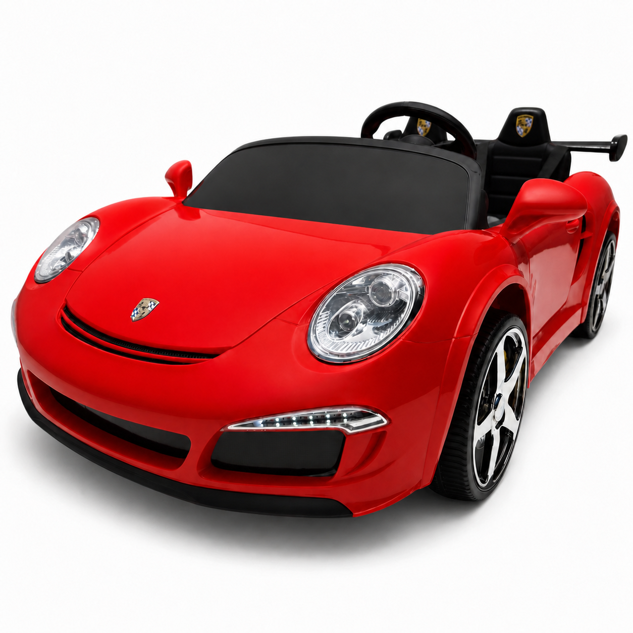 Carro Elétrico para Criança RUF CTT Vermelho 4x4 24v c/ RODAS DE BORRACHA & ASSENTO EM PELE