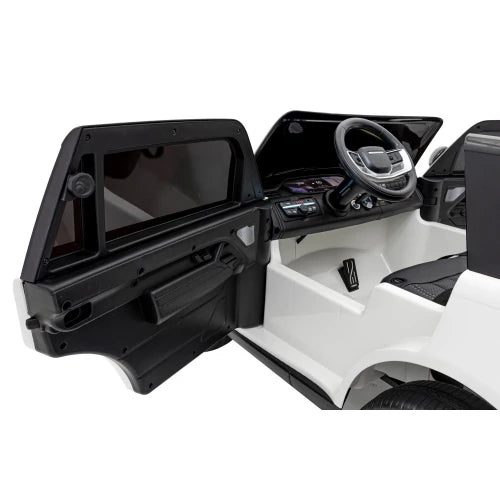 Carro elétrico para criança RANGE ROVER SV 4X4 12v14ah Branco 2 Lugares c/ RODAS DE BORRACHA & ASSENTO EM PELE