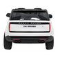 Carro elétrico para criança RANGE ROVER SV 4X4 12v14ah Branco 2 Lugares c/ RODAS DE BORRACHA & ASSENTO EM PELE