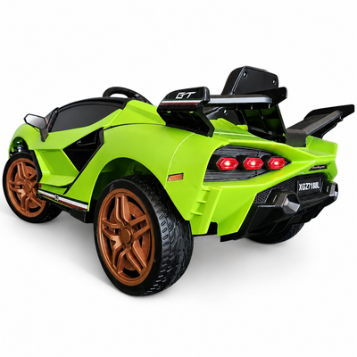 Carro Elétrico para Criança Sian Style Verde 12v c/ RODAS DE BORRACHA & ASSENTO EM PELE
