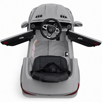 Carro Elétrico para Criança MERCEDES SL500 12V Cinza BATERIA DE LITIO c/ RODAS DE BORRACHA & ASSENTO EM PELE