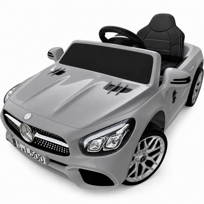 Carro Elétrico para Criança MERCEDES SL500 12V Cinza BATERIA DE LITIO c/ RODAS DE BORRACHA & ASSENTO EM PELE