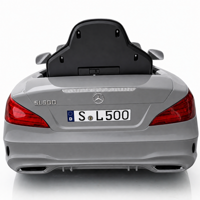 Carro Elétrico para Criança MERCEDES SL500 12V Cinza BATERIA DE LITIO c/ RODAS DE BORRACHA & ASSENTO EM PELE