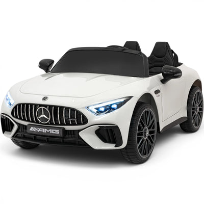 Carro Elétrico para Criança MERCEDES SL63 Branco 4x4  2 LUGARES 24v c/ RODAS DE BORRACHA & ASSENTO EM PELE