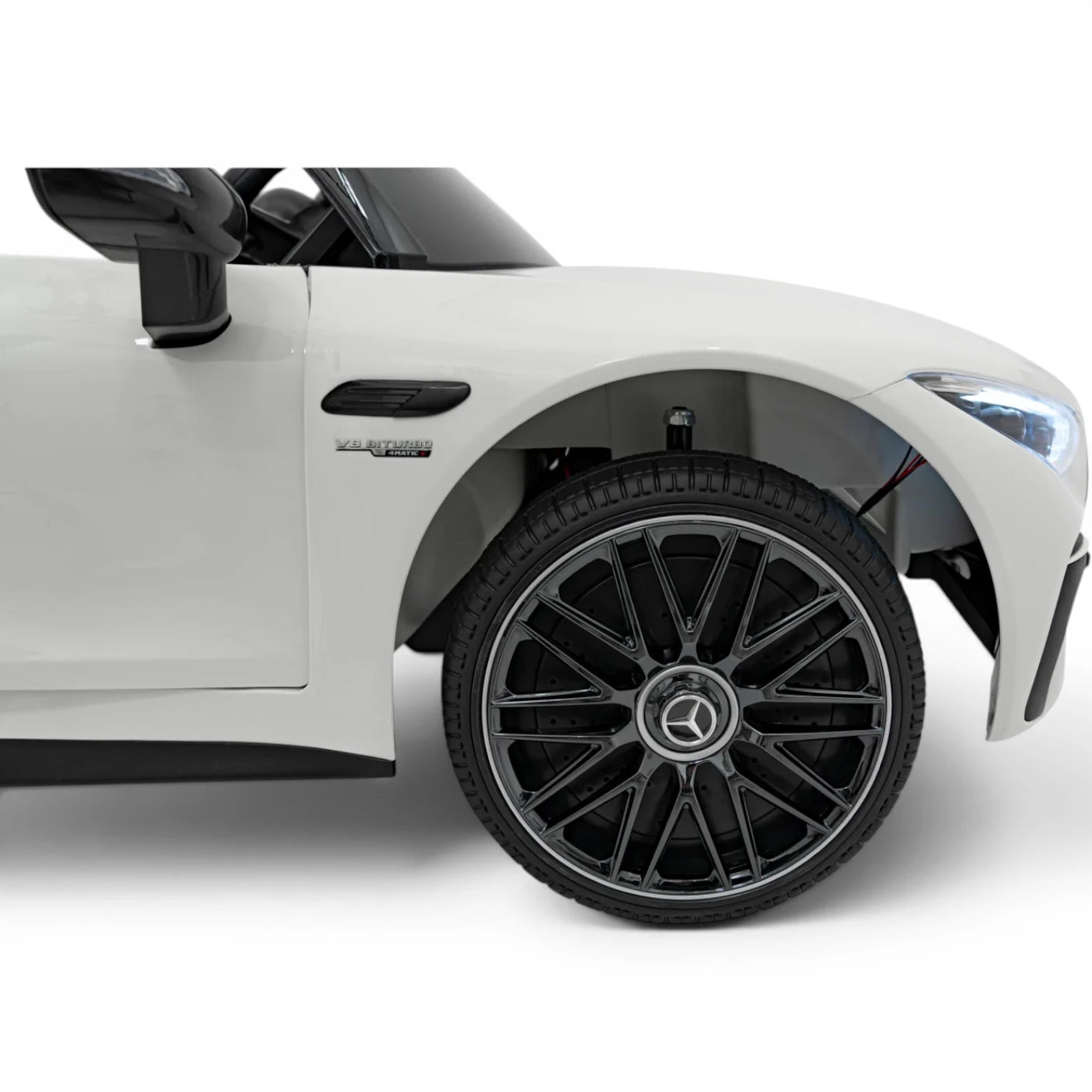 Carro Elétrico para Criança MERCEDES SL63 Branco 4x4  2 LUGARES 24v c/ RODAS DE BORRACHA & ASSENTO EM PELE