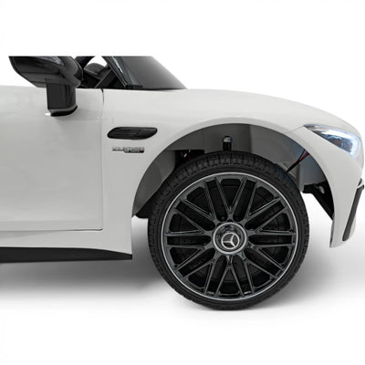Carro Elétrico para Criança MERCEDES SL63 Branco 4x4  2 LUGARES 24v c/ RODAS DE BORRACHA & ASSENTO EM PELE