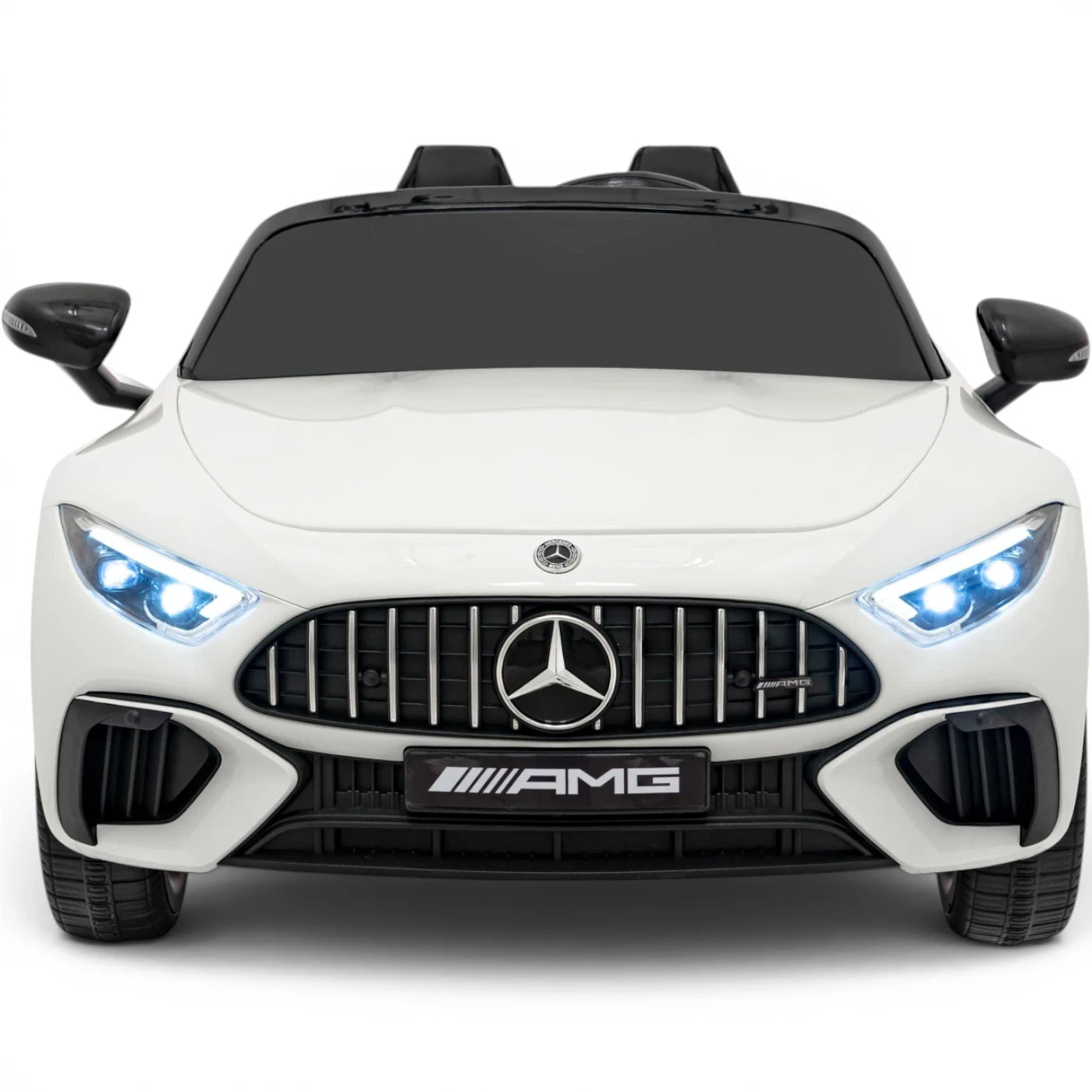 Carro Elétrico para Criança MERCEDES SL63 Branco 4x4  2 LUGARES 24v c/ RODAS DE BORRACHA & ASSENTO EM PELE