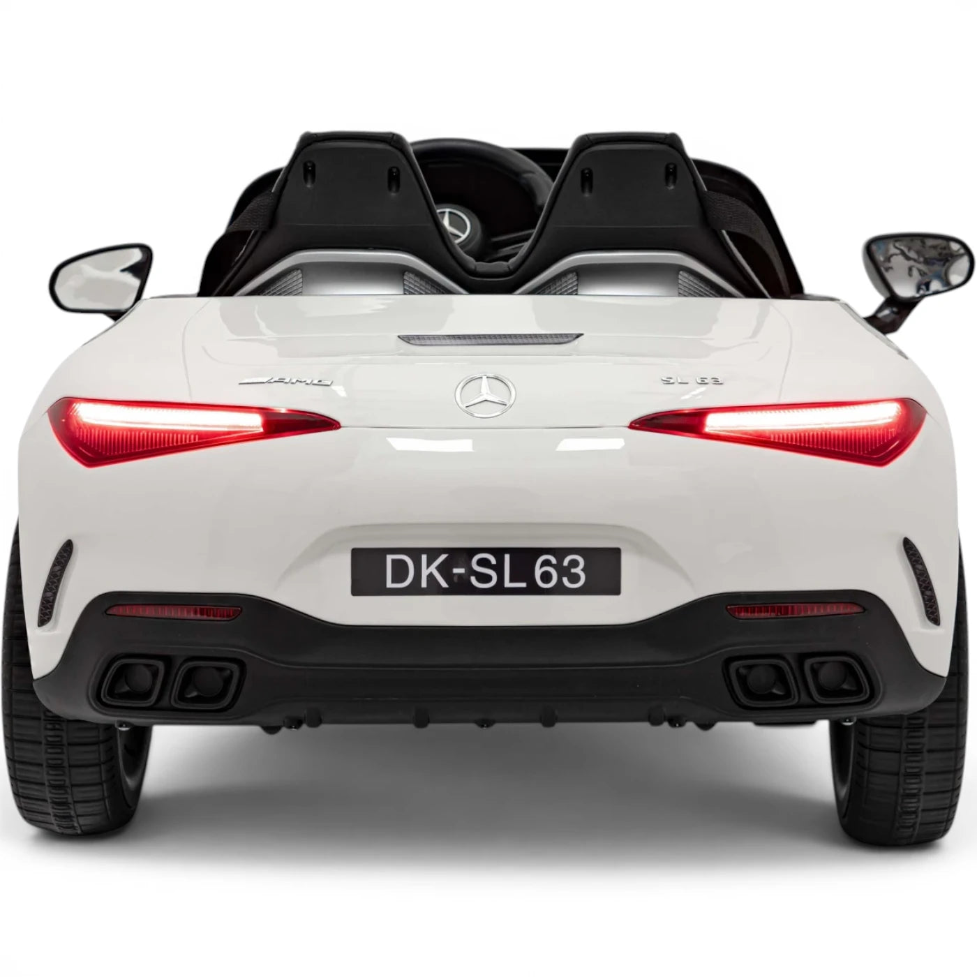 Carro Elétrico para Criança MERCEDES SL63 Branco 4x4  2 LUGARES 24v c/ RODAS DE BORRACHA & ASSENTO EM PELE