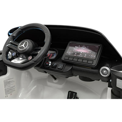 Carro Elétrico para Criança MERCEDES SL63 Branco 4x4  2 LUGARES 24v c/ RODAS DE BORRACHA & ASSENTO EM PELE