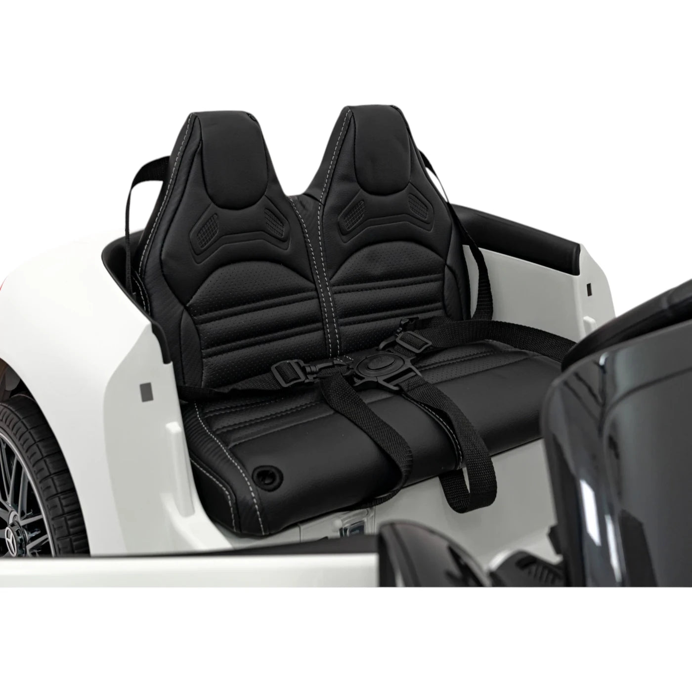 Carro Elétrico para Criança MERCEDES SL63 Branco 4x4  2 LUGARES 24v c/ RODAS DE BORRACHA & ASSENTO EM PELE