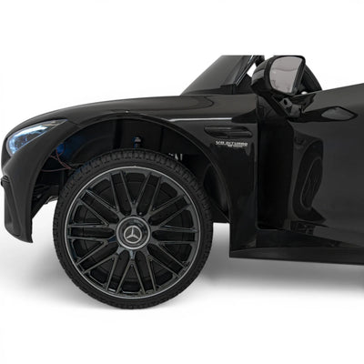 Carro Elétrico para Criança MERCEDES SL63 Preto 4x4 2 LUGARES 24v c/ RODAS DE BORRACHA & ASSENTO EM PELE