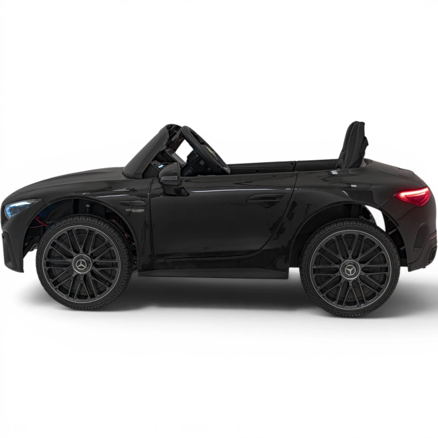 Carro Elétrico para Criança MERCEDES SL63 Preto 4x4 2 LUGARES 24v c/ RODAS DE BORRACHA & ASSENTO EM PELE