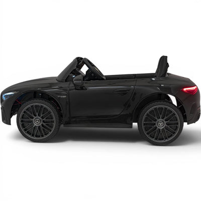 Carro Elétrico para Criança MERCEDES SL63 Preto 4x4 2 LUGARES 24v c/ RODAS DE BORRACHA & ASSENTO EM PELE