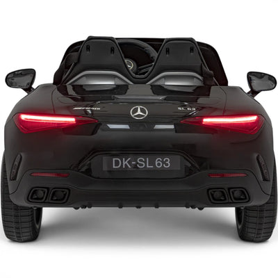 Carro Elétrico para Criança MERCEDES SL63 Preto 4x4 2 LUGARES 24v c/ RODAS DE BORRACHA & ASSENTO EM PELE
