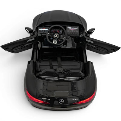 Carro Elétrico para Criança MERCEDES SL63 Preto 4x4 2 LUGARES 24v c/ RODAS DE BORRACHA & ASSENTO EM PELE
