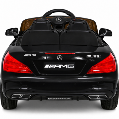 Carro Elétrico para Criança MERCEDES SL65 12V Ecrã MP4 Preto Metalizado c/ RODAS DE BORRACHA & ASSENTO EM PELE