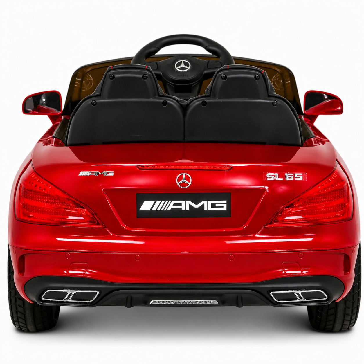 Carro Elétrico para Criança MERCEDES SL65 12V Ecrã MP4 Vermelho Metalizado c/ RODAS DE BORRACHA & ASSENTO EM PELE