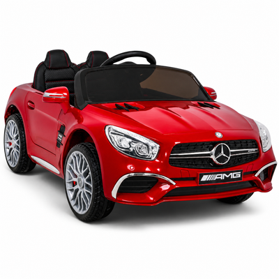 Carro Elétrico para Criança MERCEDES SL65 12V Ecrã MP4 Vermelho Metalizado c/ RODAS DE BORRACHA & ASSENTO EM PELE