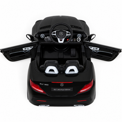 Carro Elétrico para Criança MERCEDES SLC300 12v Preto BATERIA DE LITIO c/ RODAS DE BORRACHA & ASSENTO EM PELE