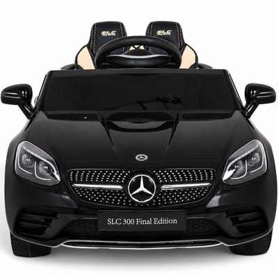 Carro Elétrico para Criança MERCEDES SLC300 12v Preto BATERIA DE LITIO c/ RODAS DE BORRACHA & ASSENTO EM PELE