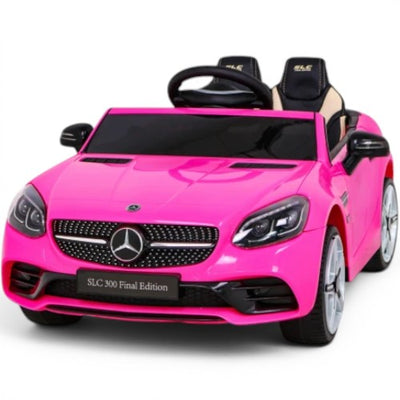 Carro Elétrico para Criança MERCEDES SLC300 12v Rosa BATERIA DE LITIO c/ RODAS DE BORRACHA & ASSENTO EM PELE