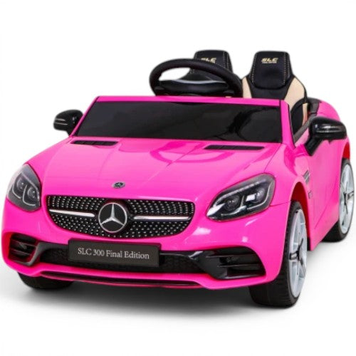 Carro Elétrico para Criança MERCEDES SLC300 12v Rosa BATERIA DE LITIO c/ RODAS DE BORRACHA & ASSENTO EM PELE
