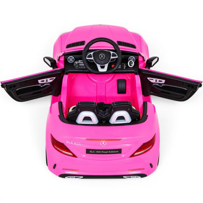 Carro Elétrico para Criança MERCEDES SLC300 12v Rosa BATERIA DE LITIO c/ RODAS DE BORRACHA & ASSENTO EM PELE