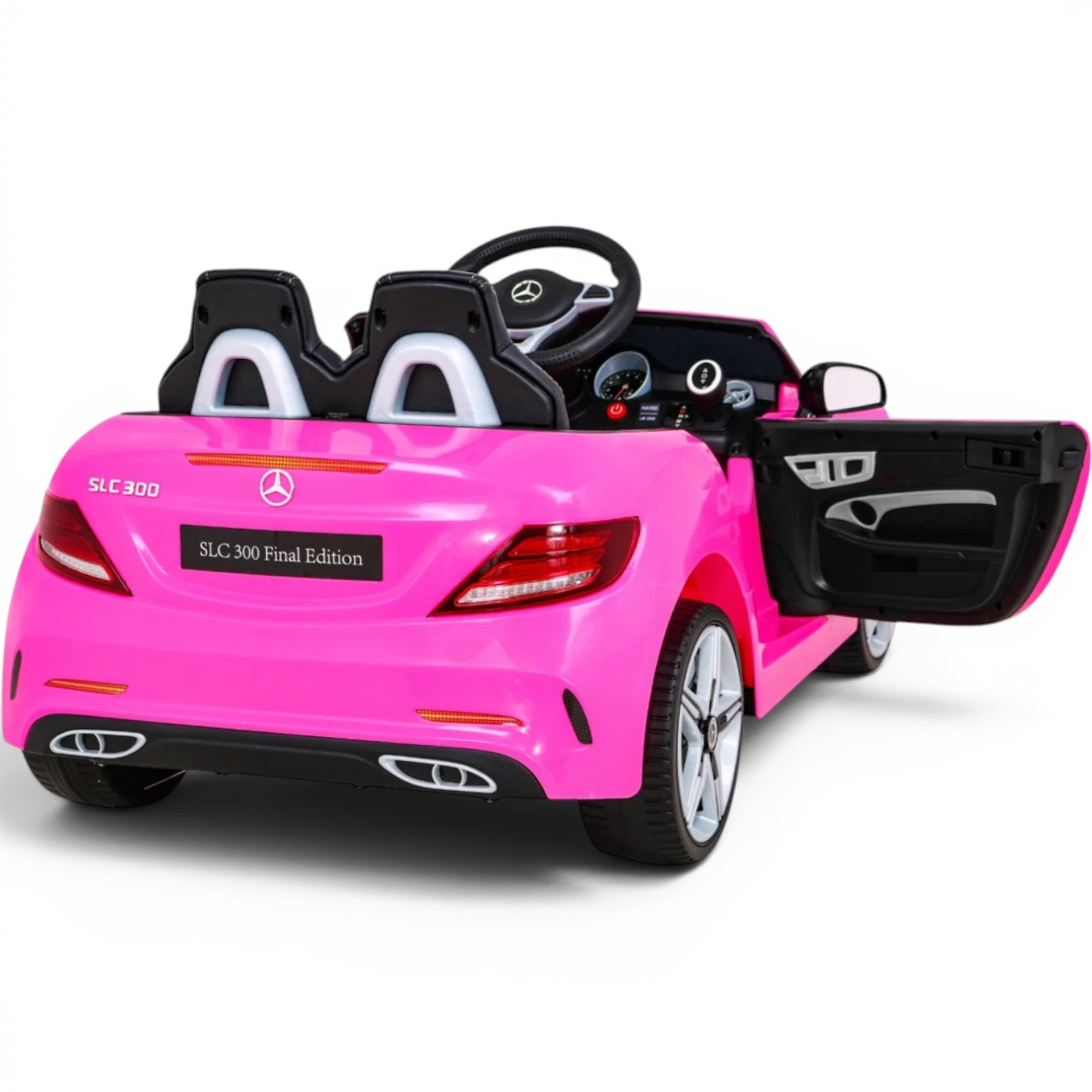 Carro Elétrico para Criança MERCEDES SLC300 12v Rosa BATERIA DE LITIO c/ RODAS DE BORRACHA & ASSENTO EM PELE