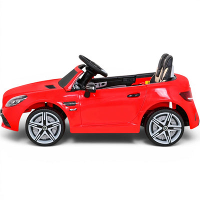 Carro Elétrico para Criança MERCEDES SLC300 12v Vermelho BATERIA DE LITIO c/ RODAS DE BORRACHA & ASSENTO EM PELE