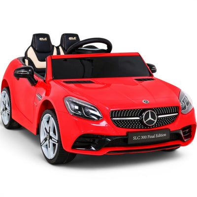 Carro Elétrico para Criança MERCEDES SLC300 12v Vermelho BATERIA DE LITIO c/ RODAS DE BORRACHA & ASSENTO EM PELE