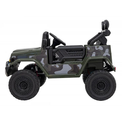 Carro Elétrico para Criança TOYOTA FJ CRUISER 12v 4X4 Verde Camuflado c/ RODAS DE BORRACHA & ASSENTO EM PELE
