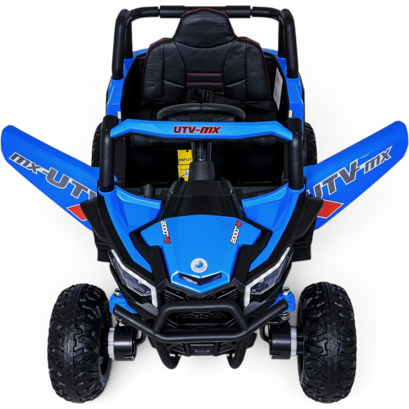 Carro Elétrico para Criança Buggy UTV-MX 12v Azul BATERIA DE LITIO c/ RODAS DE BORRACHA & ASSENTO EM PELE