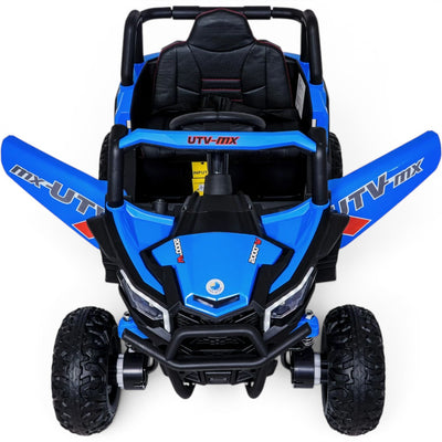 Carro Elétrico para Criança Buggy UTV-MX 12v Azul BATERIA DE LITIO c/ RODAS DE BORRACHA & ASSENTO EM PELE