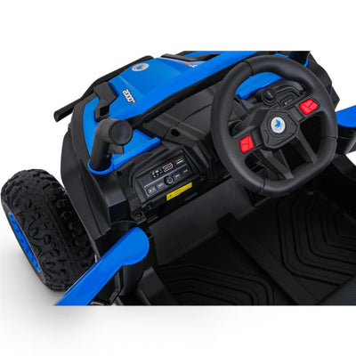 Carro Elétrico para Criança Buggy UTV-MX 12v Azul BATERIA DE LITIO c/ RODAS DE BORRACHA & ASSENTO EM PELE