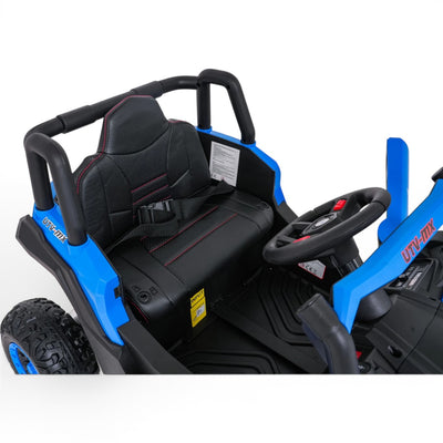 Carro Elétrico para Criança Buggy UTV-MX 12v Azul BATERIA DE LITIO c/ RODAS DE BORRACHA & ASSENTO EM PELE