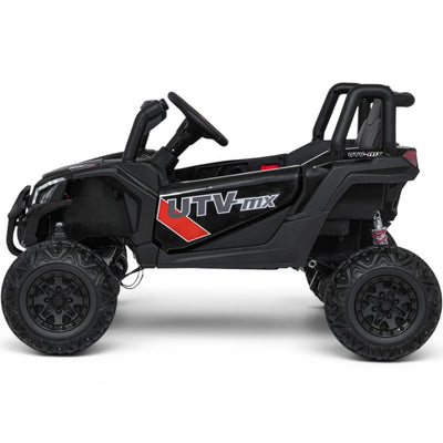 Carro Elétrico para Criança Buggy UTV-MX 12v Preto BATERIA DE LITIO c/ RODAS DE BORRACHA & ASSENTO EM PELE