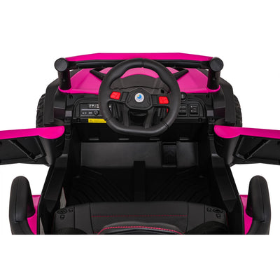 Carro Elétrico para Criança Buggy UTV-MX 12v Rosa BATERIA DE LITIO c/ RODAS DE BORRACHA & ASSENTO EM PELE