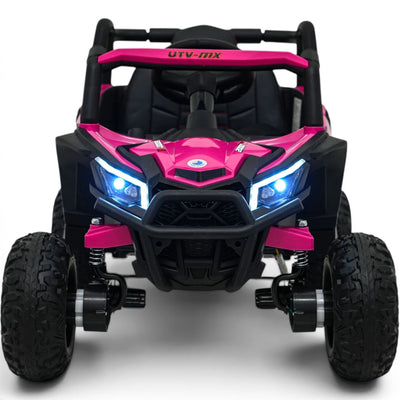 Carro Elétrico para Criança Buggy UTV-MX 12v Rosa BATERIA DE LITIO c/ RODAS DE BORRACHA & ASSENTO EM PELE