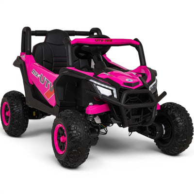 Carro Elétrico para Criança Buggy UTV-MX 12v Rosa BATERIA DE LITIO c/ RODAS DE BORRACHA & ASSENTO EM PELE