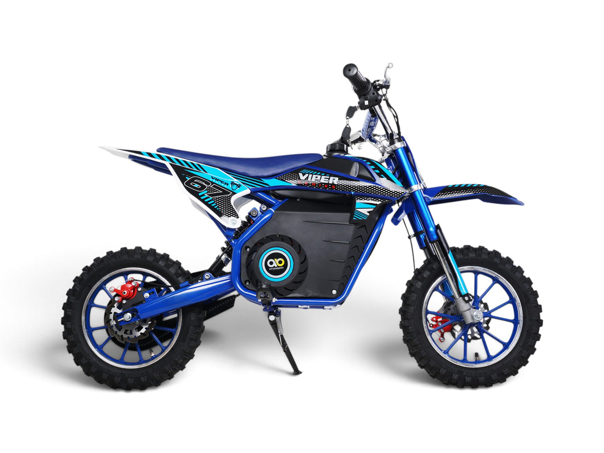 Mota de cross elétrica Viper azul