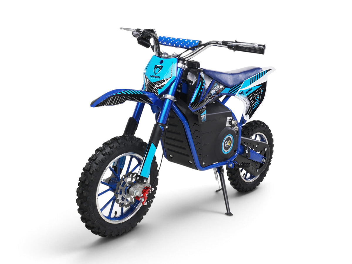 Mota de cross elétrica Viper azul