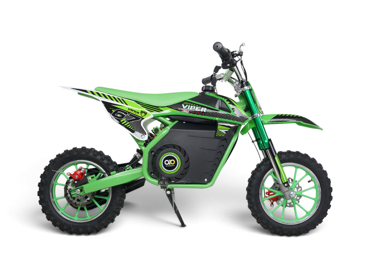 Mota de cross elétrica Viper verde