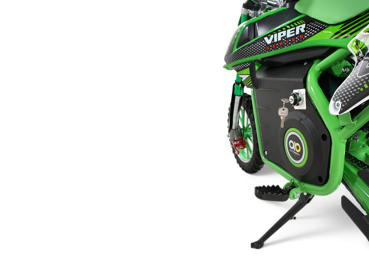 Mota de cross elétrica Viper verde