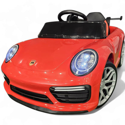 Carro Elétrico para Criança 911 Style Vermelho 12v c/ RODAS DE BORRACHA & ASSENTO EM PELE