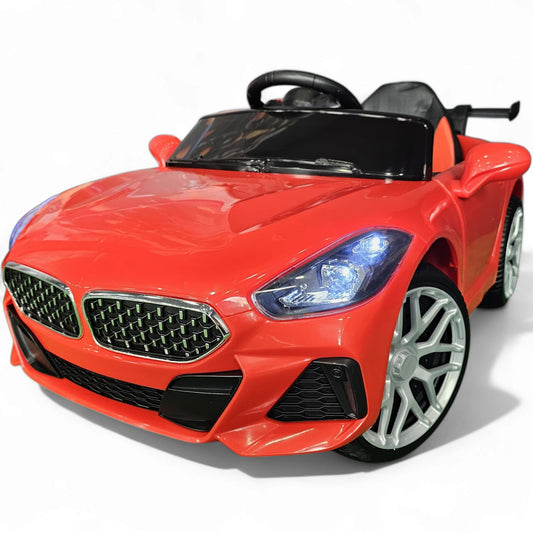 Carro Elétrico para Criança BM Z4 Style Vermelho 12v c/ RODAS DE BORRACHA & ASSENTO EM PELE