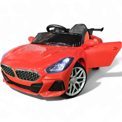 Carro Elétrico para Criança BM Z4 Style Vermelho 12v c/ RODAS DE BORRACHA & ASSENTO EM PELE