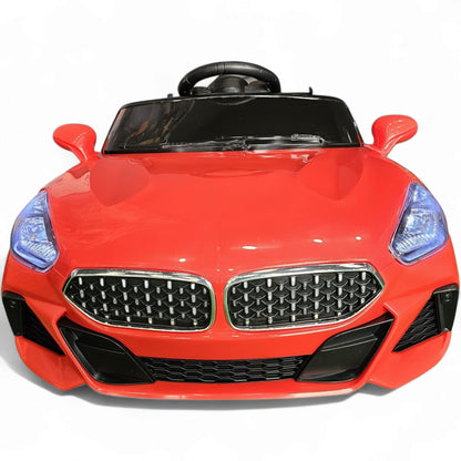 Carro Elétrico para Criança BM Z4 Style Vermelho 12v c/ RODAS DE BORRACHA & ASSENTO EM PELE