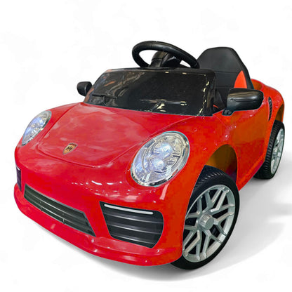 Carro Elétrico para Criança FUNDRIVE 12v Vermelho c/ RODAS DE BORRACHA & ASSENTO EM PELE