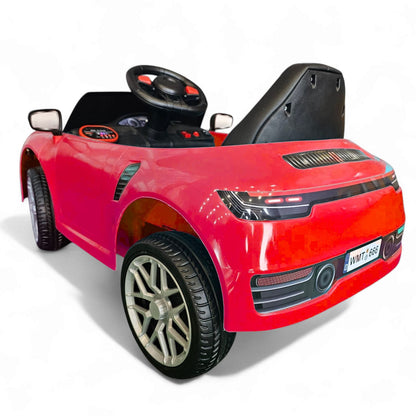 Carro Elétrico para Criança FUNDRIVE 12v Vermelho c/ RODAS DE BORRACHA & ASSENTO EM PELE