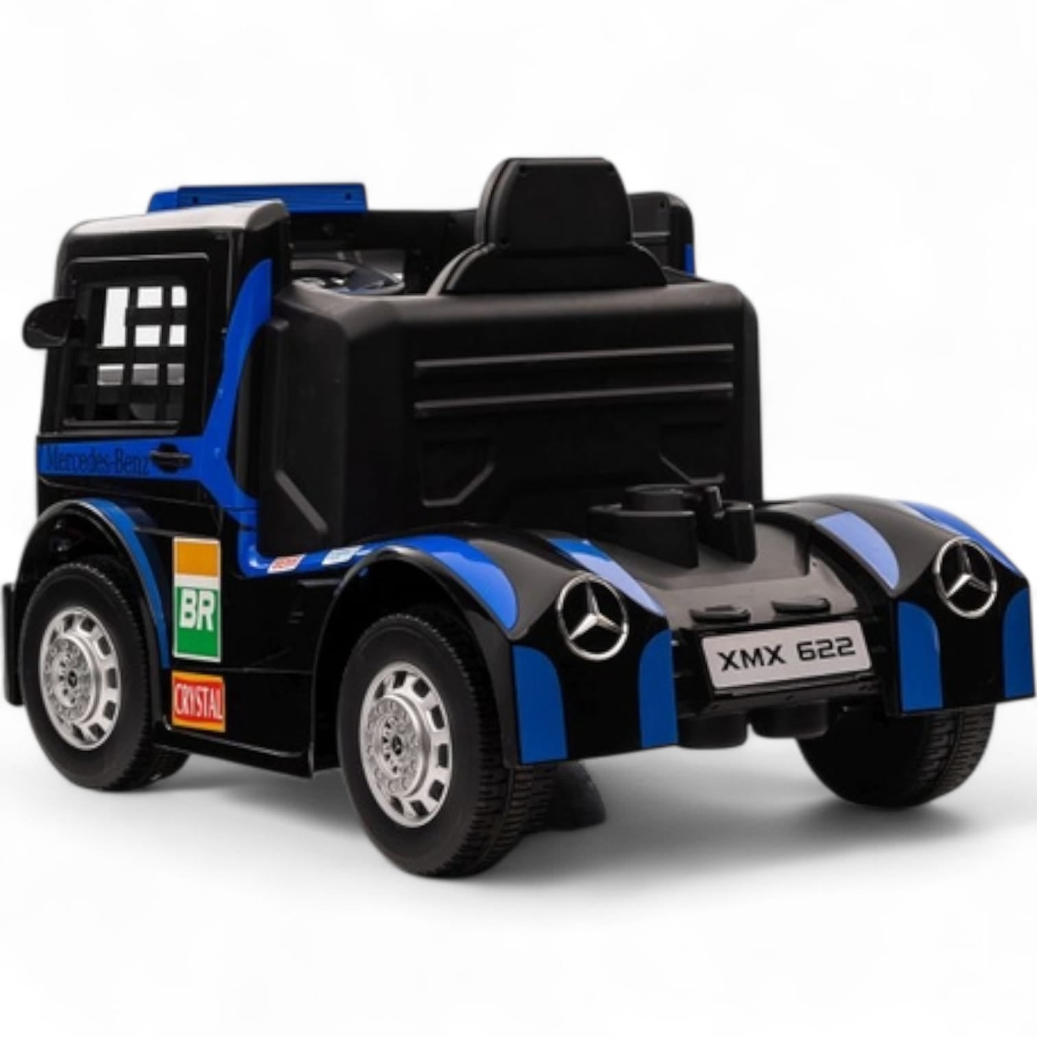 Carro Elétrico para Criança MERCEDES AXOR 12v Azul c/ RODAS DE BORRACHA & ASSENTO EM PELE